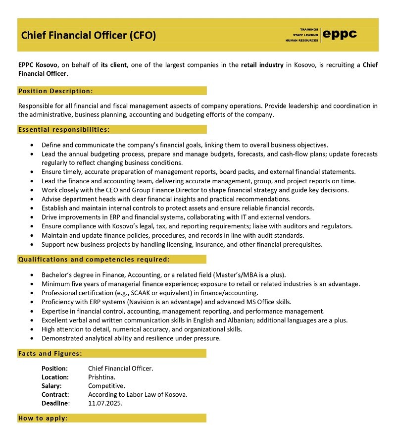 Chief Financial Officer